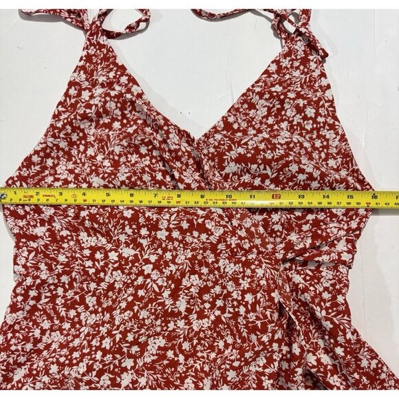 HYFVE HYFVE HYFVE Double‎ Strap Floral Backless Dress Women's Medium Rust NEW - Picture 16 of 16